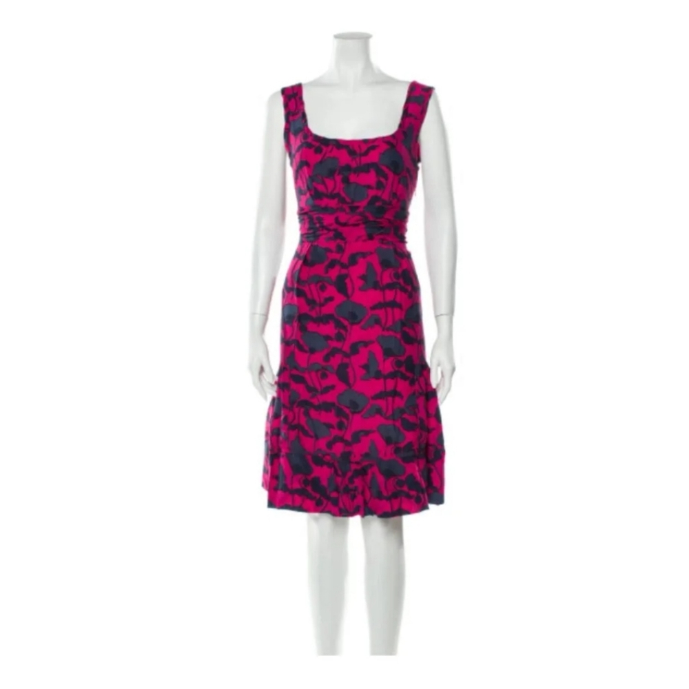 Pink and Blue Flowered Dress